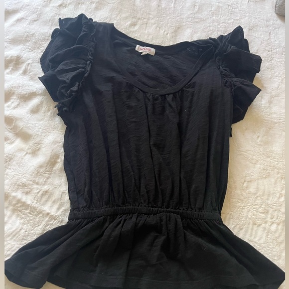 Goldie Tops - A Goldie Black Ruffled Top